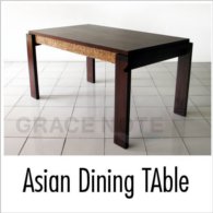 アジアン家具 ダイニングテーブル マホガニー材を使用した重厚なモデル