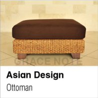 アジアン家具 オットマン Lサイズ ソファーと結合して使用可能