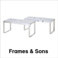 足立製作所のデザイナーズ家具 Frames&sons ステンレスのシェルフ （小） 2個セット