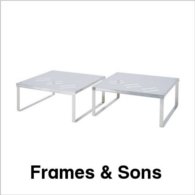 足立製作所のデザイナーズ家具 Frames&sons ステンレスのシェルフ （大） ２個セット