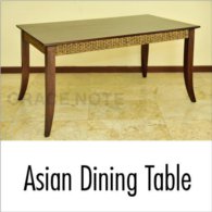 アジアン家具 脚部のカーブがおしゃれ 上品な 4人掛け ダイニングテーブル