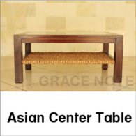 アジアン家具 センターテーブル 涼しげなガラス天板